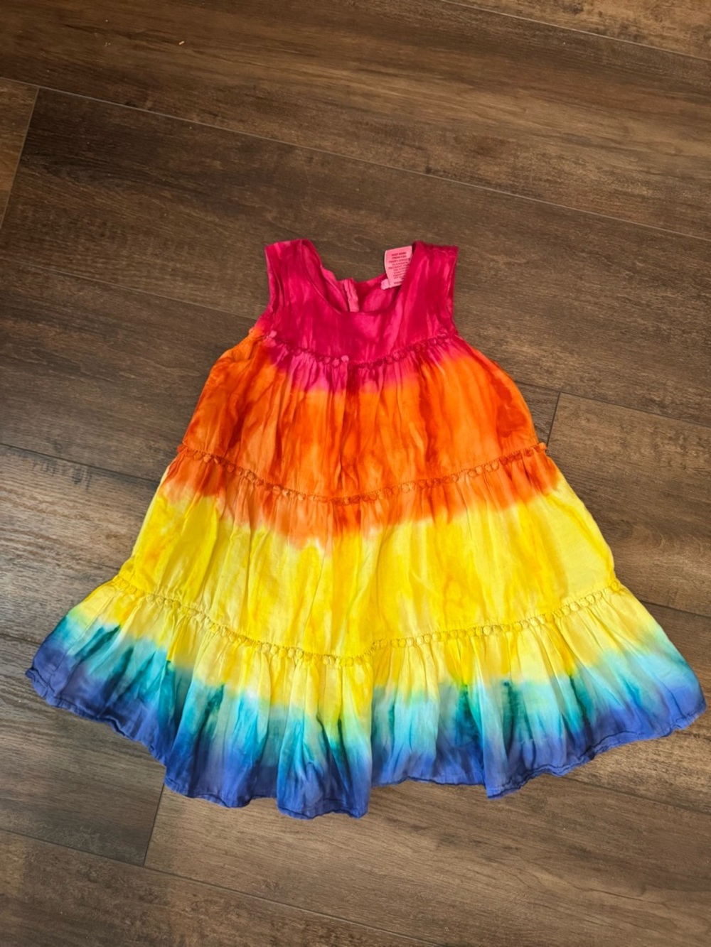 Rainbow tie dye dress girls size 3t Isaac Mizrahi